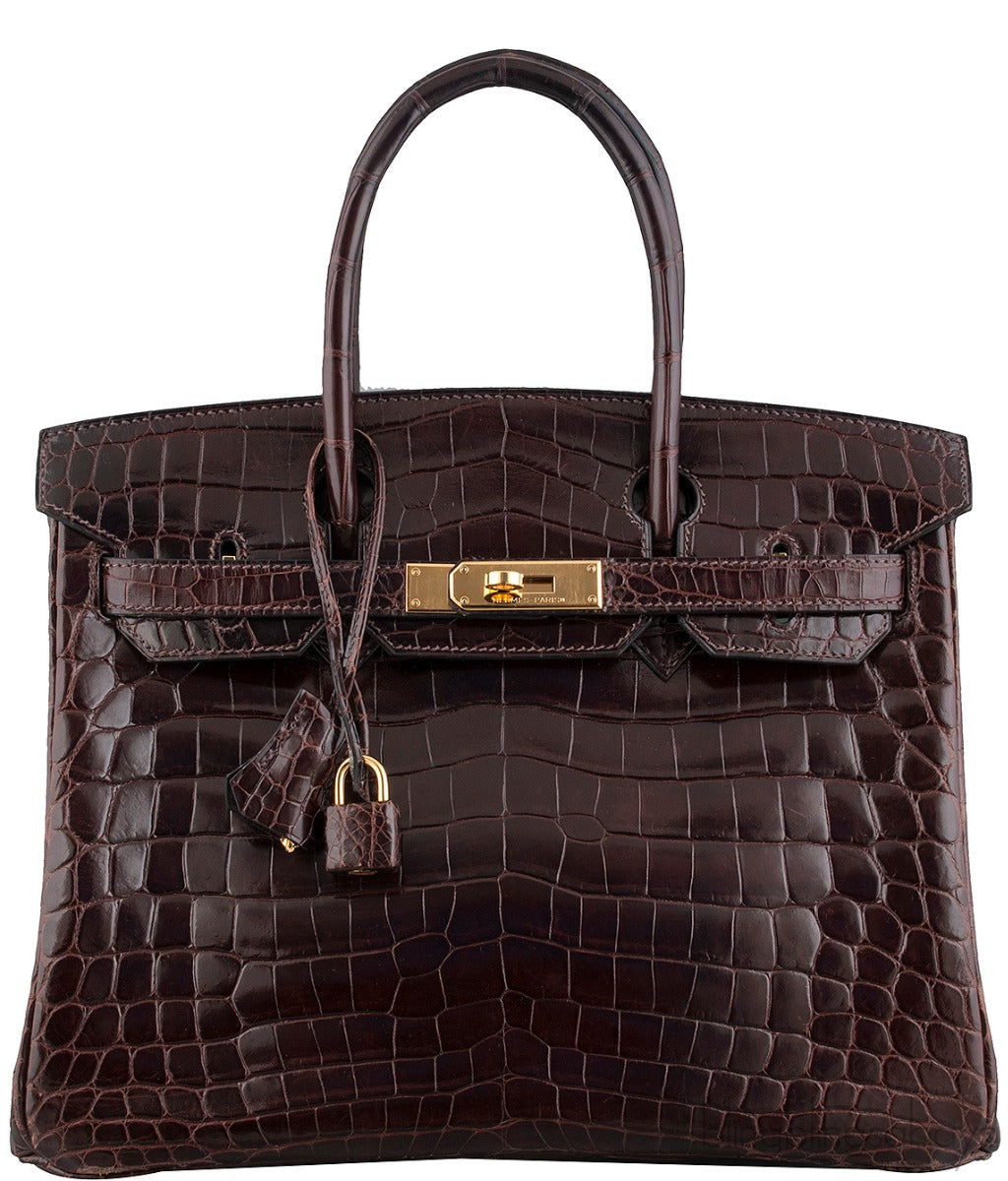 Birkin 30 Dark Brown Crocodile