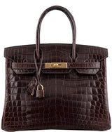 Birkin 30 Dark Brown Crocodile