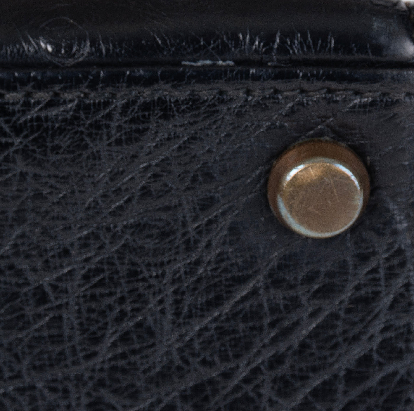 Hermes Vintage Kelly 28 Black Ostrich