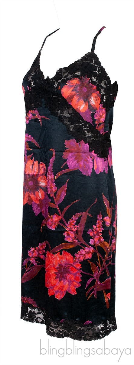 Black Floral Camisole Dress