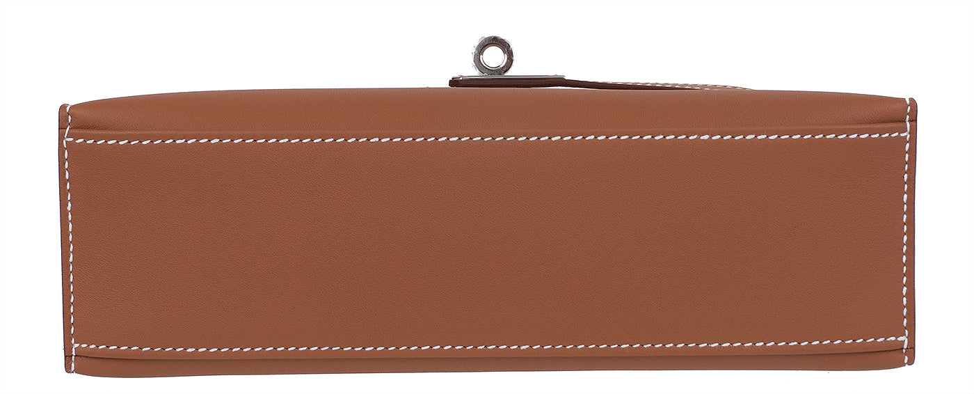 Hermes Kelly Pochette Swift Gold PHW