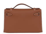 Hermes Kelly Pochette Swift Gold PHW