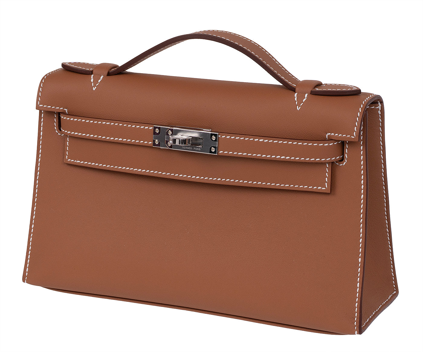 Hermes Kelly Pochette Swift Gold PHW