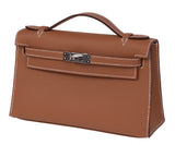 Hermes Kelly Pochette Swift Gold PHW