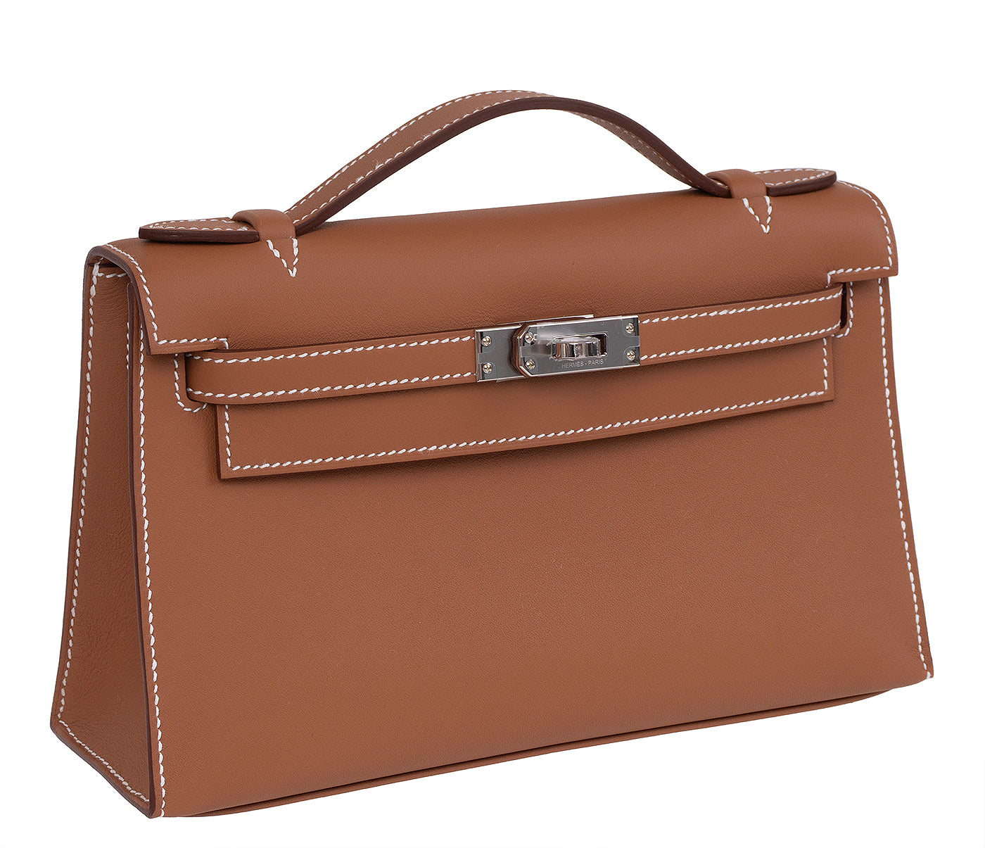 Hermes Kelly Pochette Swift Gold PHW