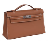 Hermes Kelly Pochette Swift Gold PHW