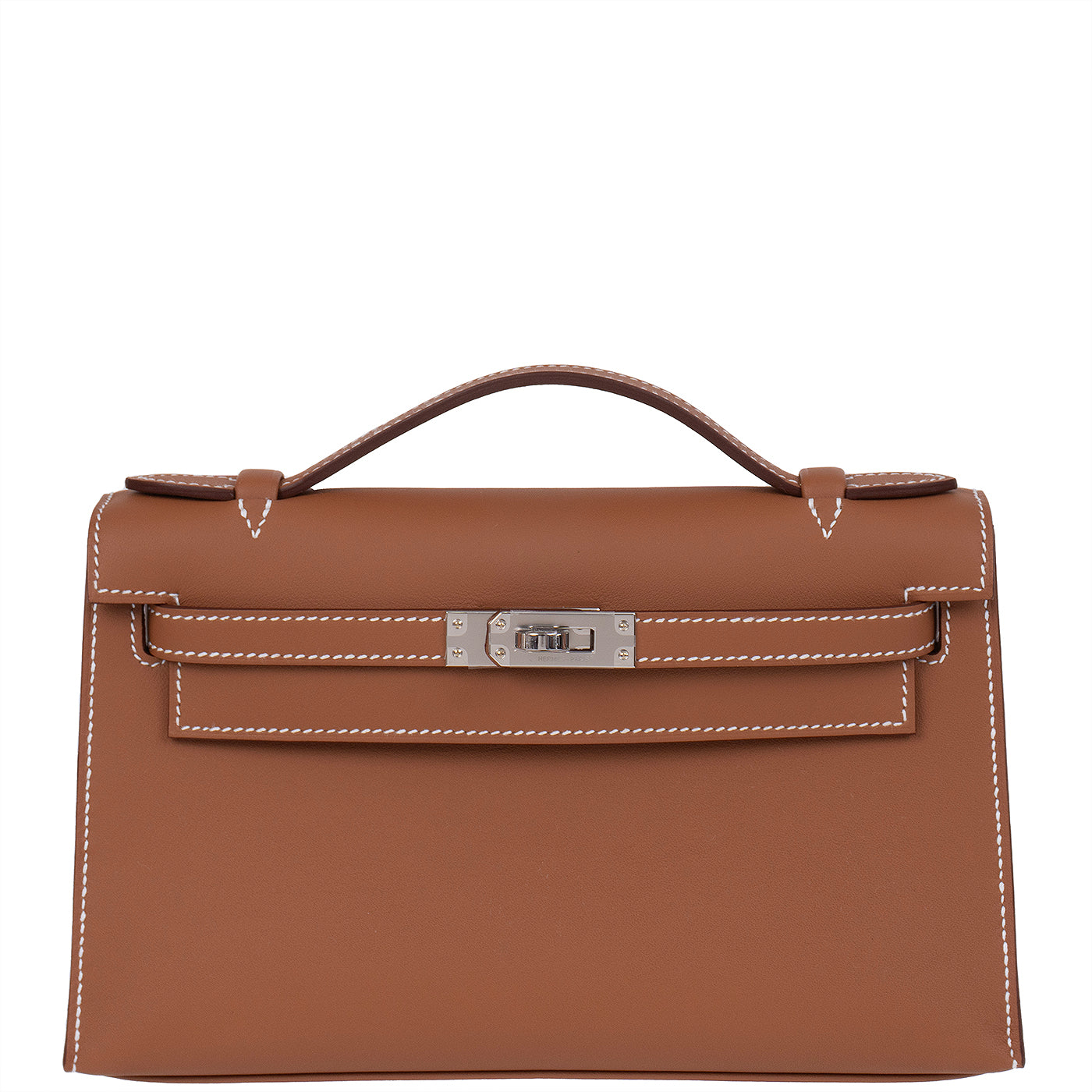 Hermes Kelly Pochette Swift Gold PHW