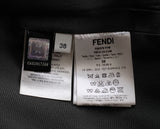 Fendi Dark Green Plain Pleated Skirt