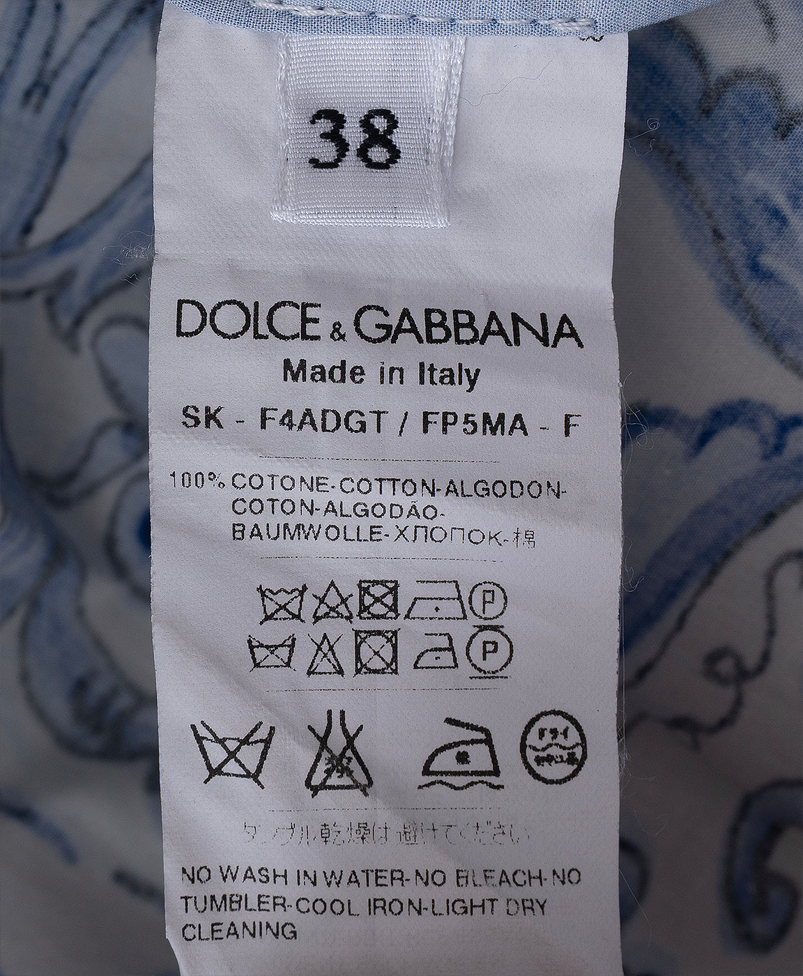 Dolce and Gabbana Blue Majolica Print Maxi Skirt S