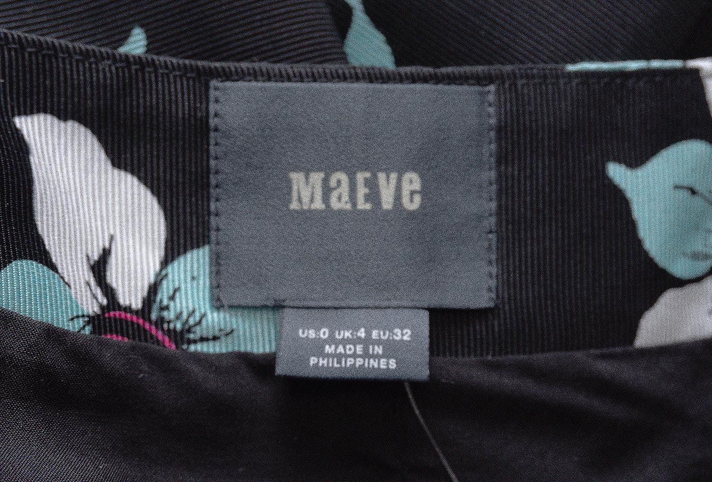 Maeve Black Printed Skirt