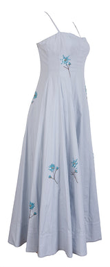 Staud Light Blue Sequin Embellished Floral Dress S