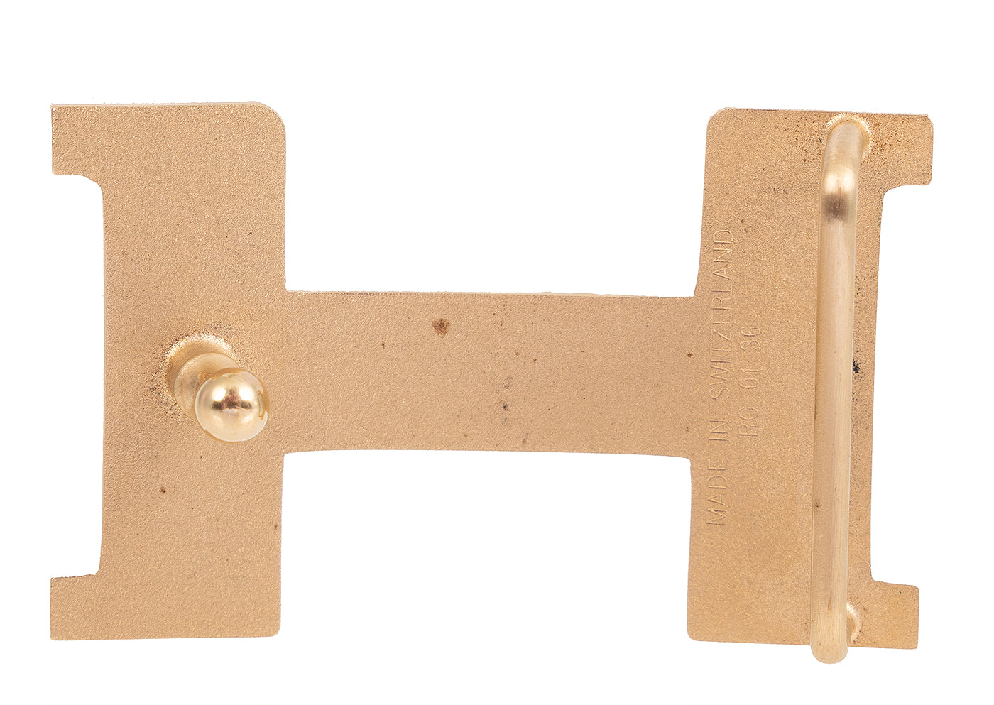 Hermes Lizard Constance Gold 24 mm Belt Buckle