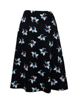 Maeve Black Printed Skirt
