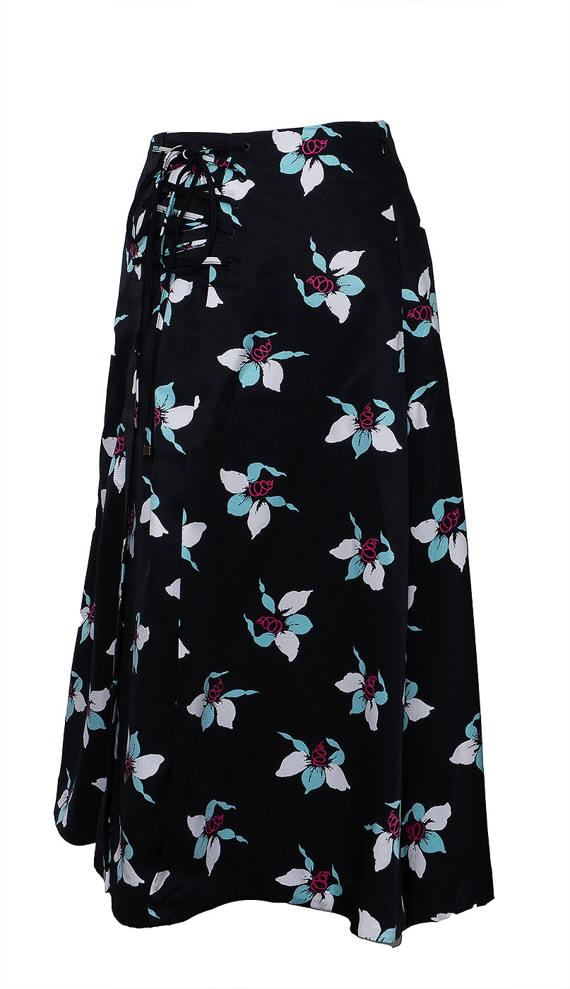 Maeve Black Printed Skirt
