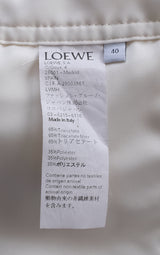 Loewe Ivory white Pleated Maxi Skirt & Long Sleeve Shirt
