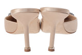 Manolo Blahnik Nude Satin Hangisimu 70 Mule