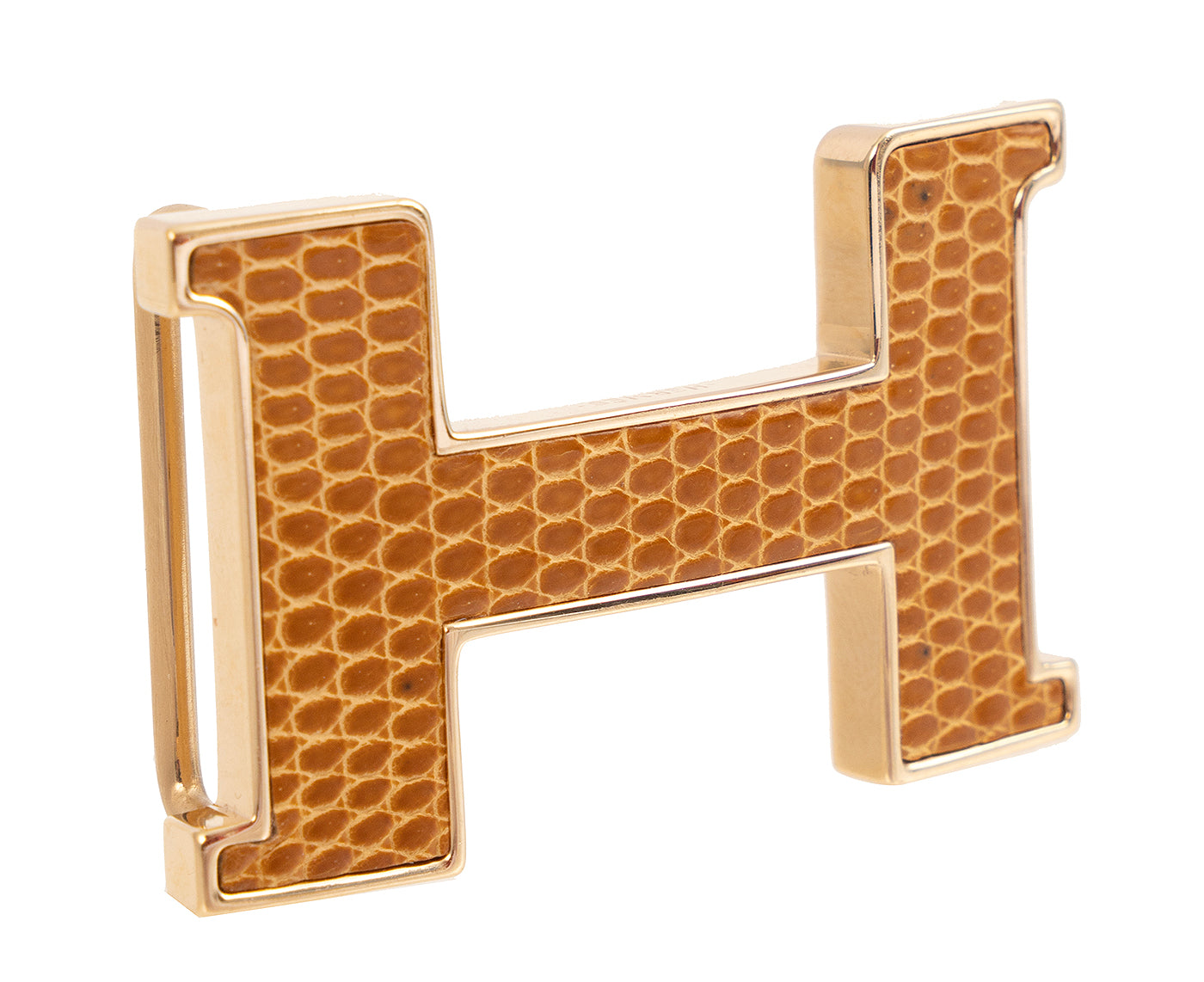 Hermes Lizard Constance Gold 24 mm Belt Buckle