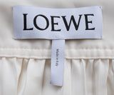 Loewe Ivory white Pleated Maxi Skirt & Long Sleeve Shirt
