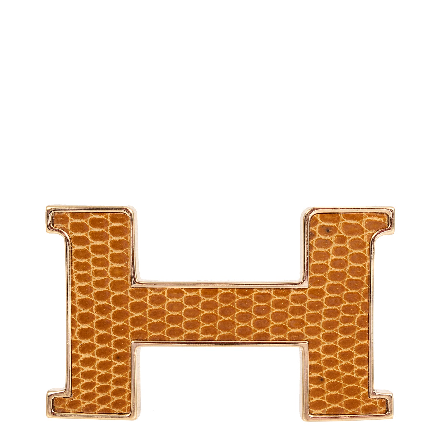 Hermes Lizard Constance Gold 24 mm Belt Buckle