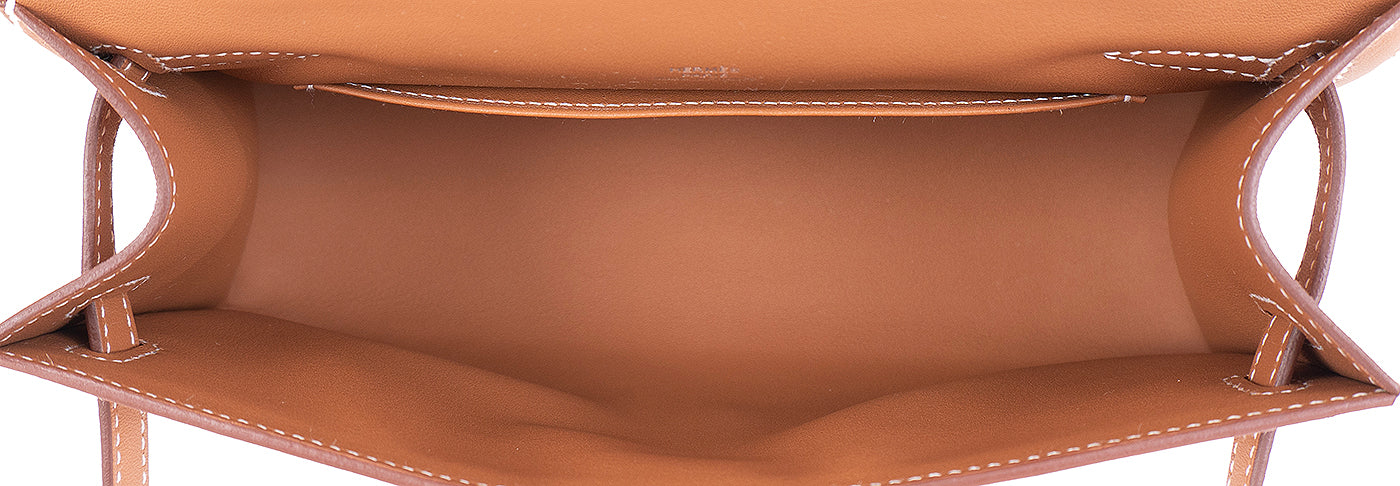 Hermes Kelly Pochette Swift Gold PHW