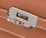 Hermes Kelly Pochette Swift Gold PHW