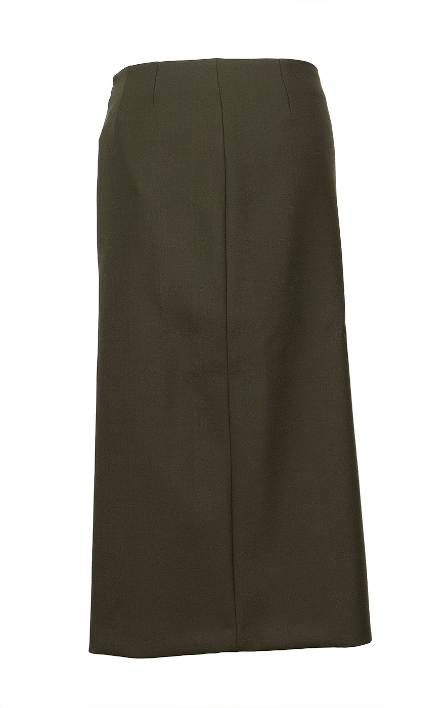 Sportmax Khaki Green Long Skirt
