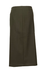 Sportmax Khaki Green Long Skirt
