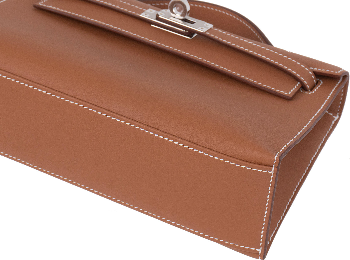 Hermes Kelly Pochette Swift Gold PHW