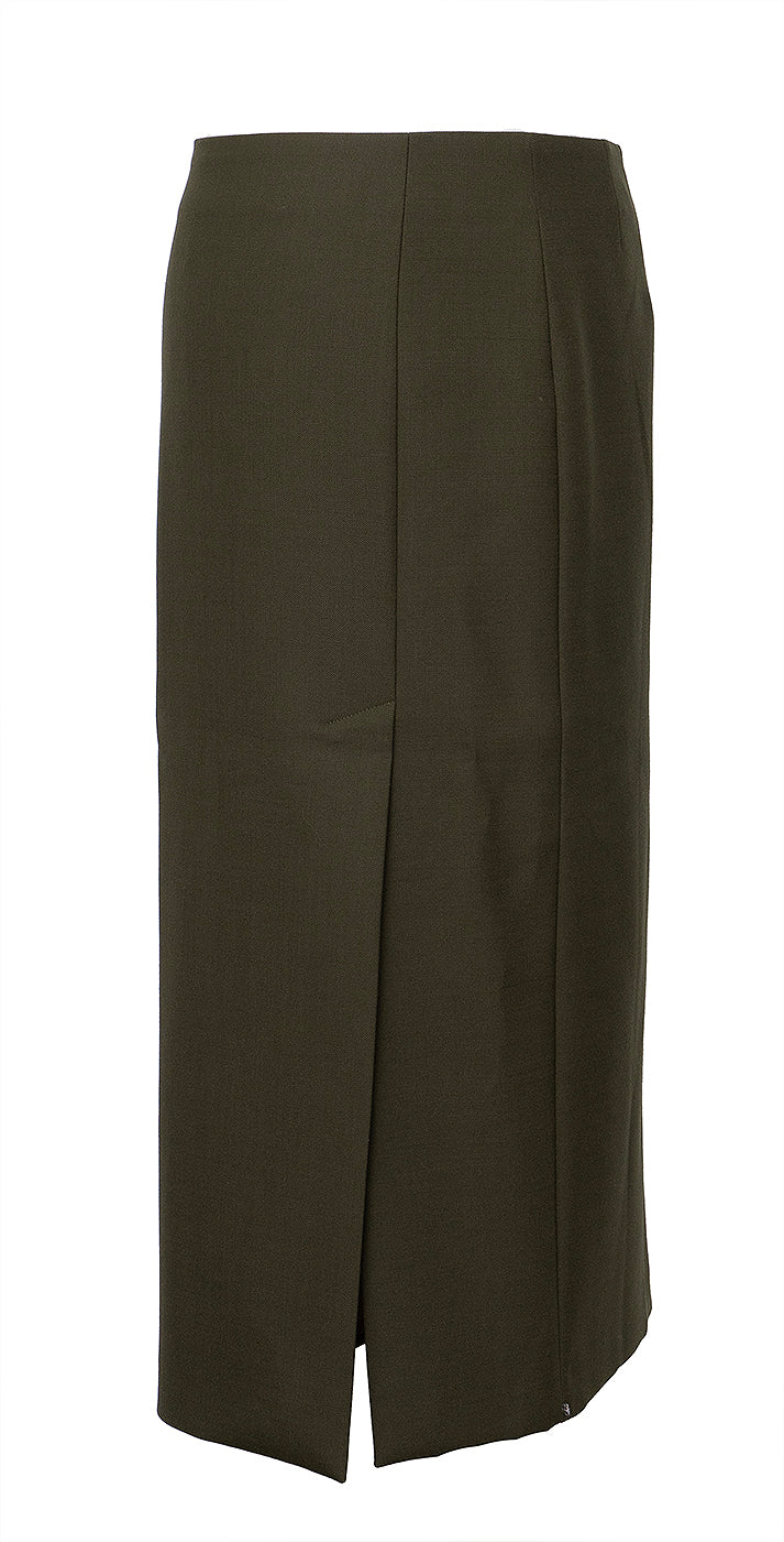 Sportmax Khaki Green Long Skirt
