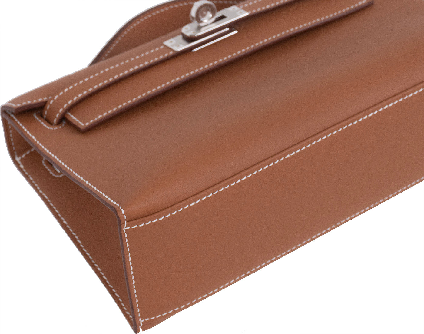 Hermes Kelly Pochette Swift Gold PHW
