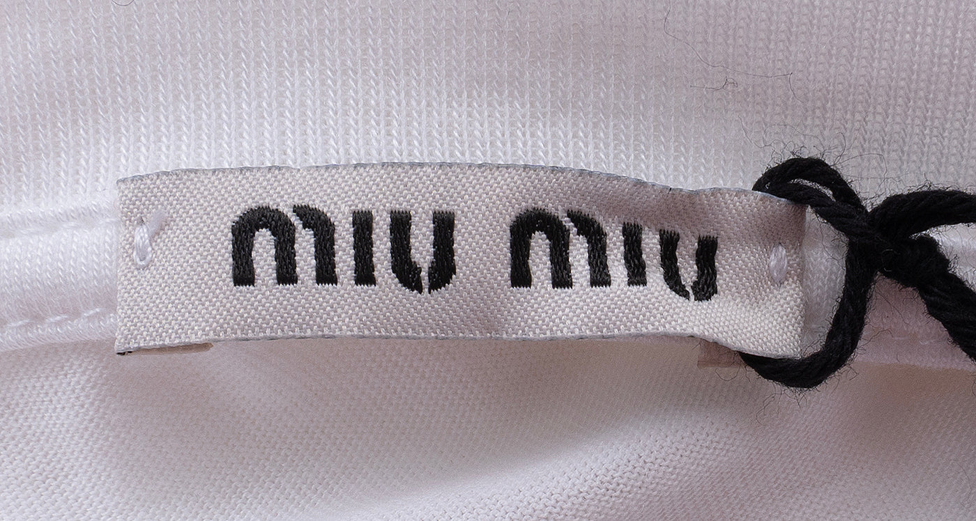 MIU MIU White Sleeveless Top