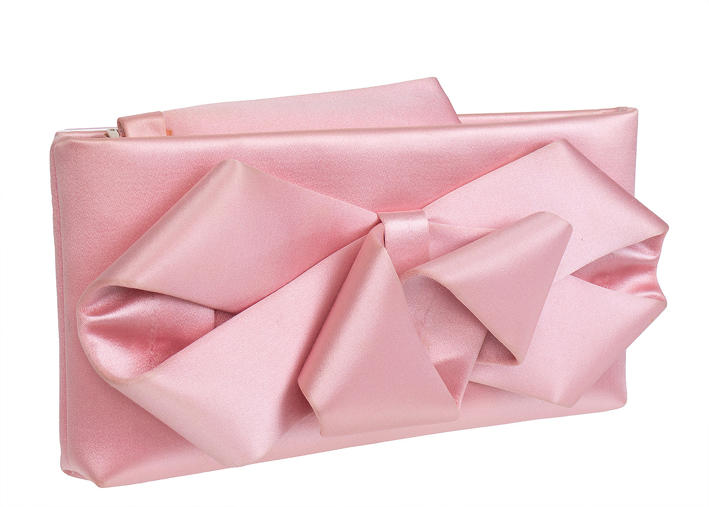 Valentino Garavani Pink Silk Bow Evening Clutch Bag