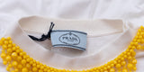 PRADA White Embellished Cotton Top