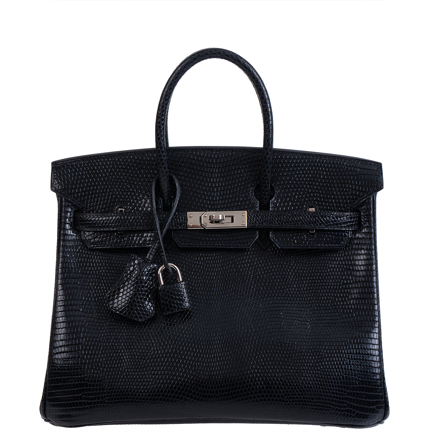 Hermes Birkin 25 Black Varanus Niloticus Lizard PHW