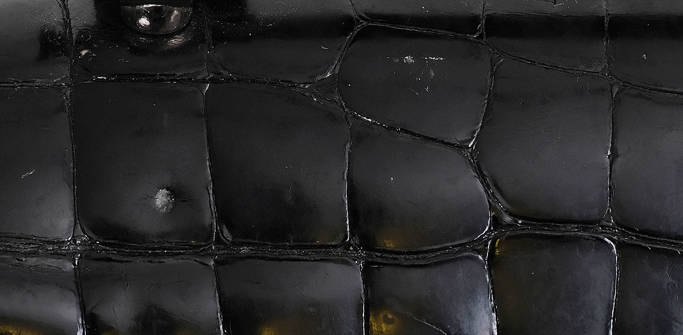 Asprey Black Crocodile Top Handle Bag