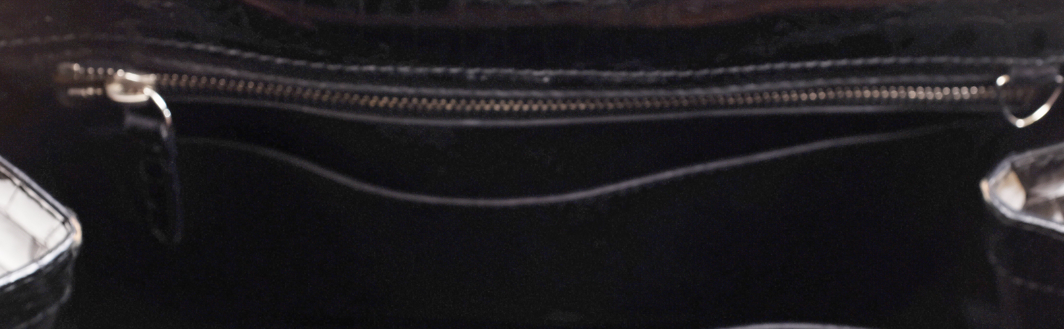 Asprey Black Crocodile Top Handle Bag