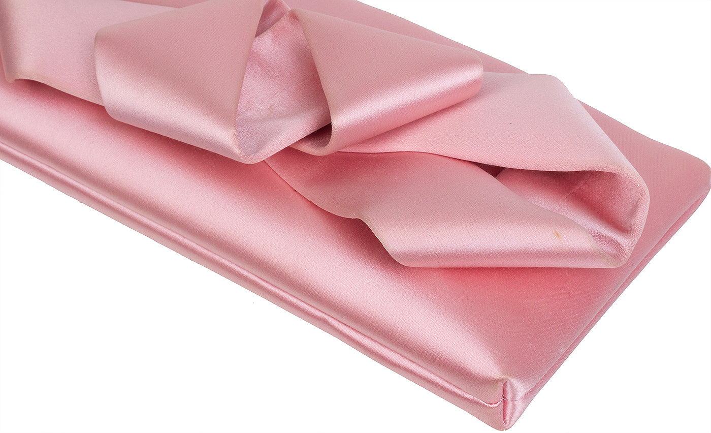 Valentino Garavani Pink Silk Bow Evening Clutch Bag