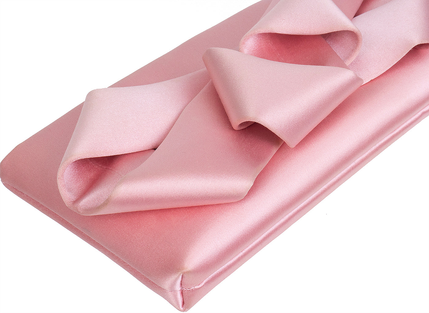 Valentino Garavani Pink Silk Bow Evening Clutch Bag