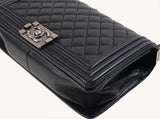 Chanel Black Quilted Le boy Lambskin Medium Shouler Bag