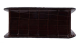 Kwanpen Carina Brown Crocodile  Top Handle Bag