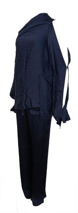 Roland Mouret Dark Blue Asymmetric Top  and Trouser