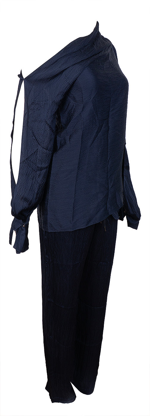 Roland Mouret Dark Blue Asymmetric Top  and Trouser