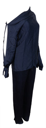 Roland Mouret Dark Blue Asymmetric Top  and Trouser