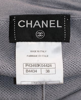 Chanel Grey Knit Short sleeve Blouse & Mini Skirt