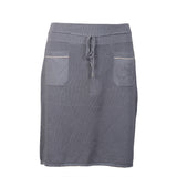 Chanel Grey Knit Short sleeve Blouse & Mini Skirt