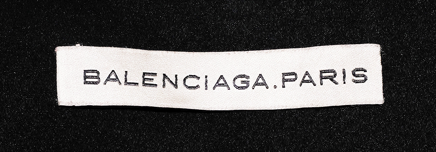 Balenciaga Paris Black Belted  Long Sleeve Shirt