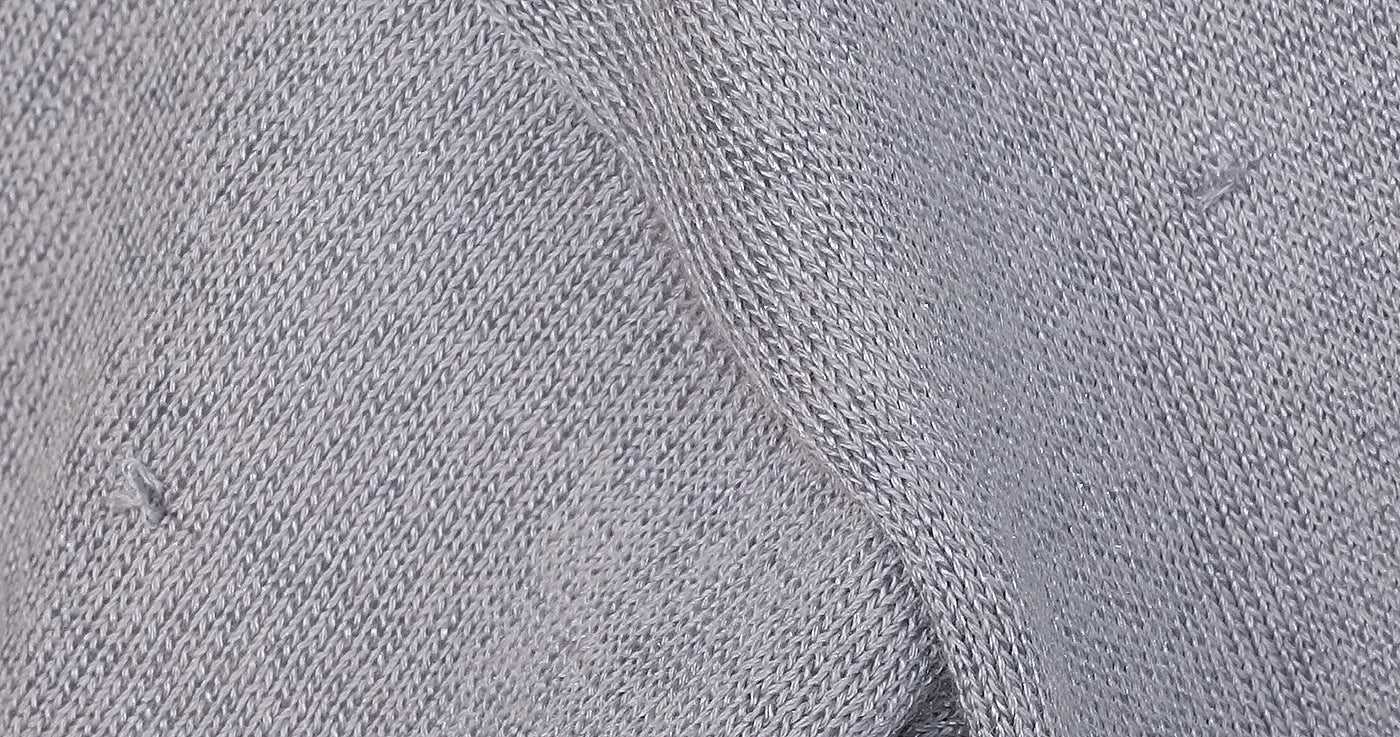 Chanel Grey Knit Short sleeve Blouse & Mini Skirt