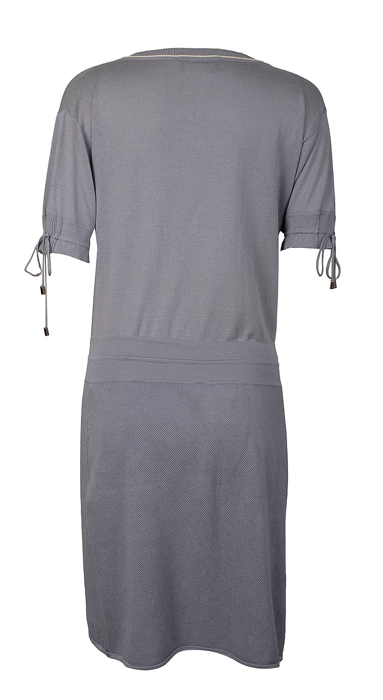 Chanel Grey Knit Short sleeve Blouse & Mini Skirt