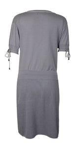 Chanel Grey Knit Short sleeve Blouse & Mini Skirt