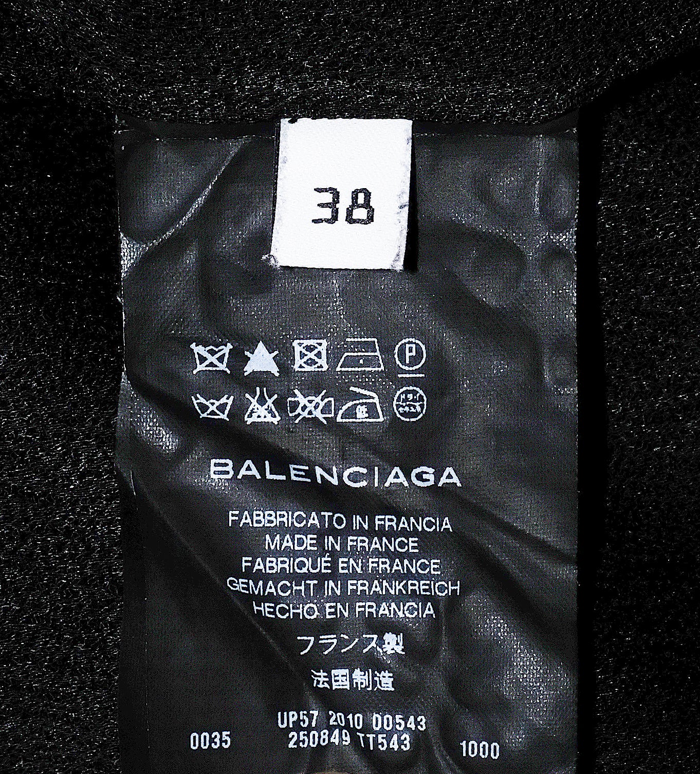 Balenciaga Paris Black Belted  Long Sleeve Shirt